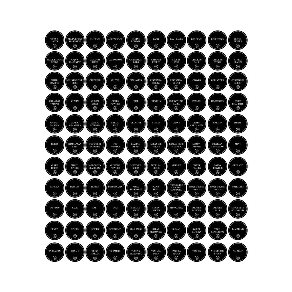 Round Herb & Spice Labels – Pack of 110
