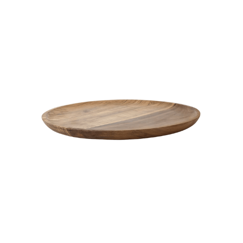 Large Acacia Round Serving Tray – Entertain with Elegance