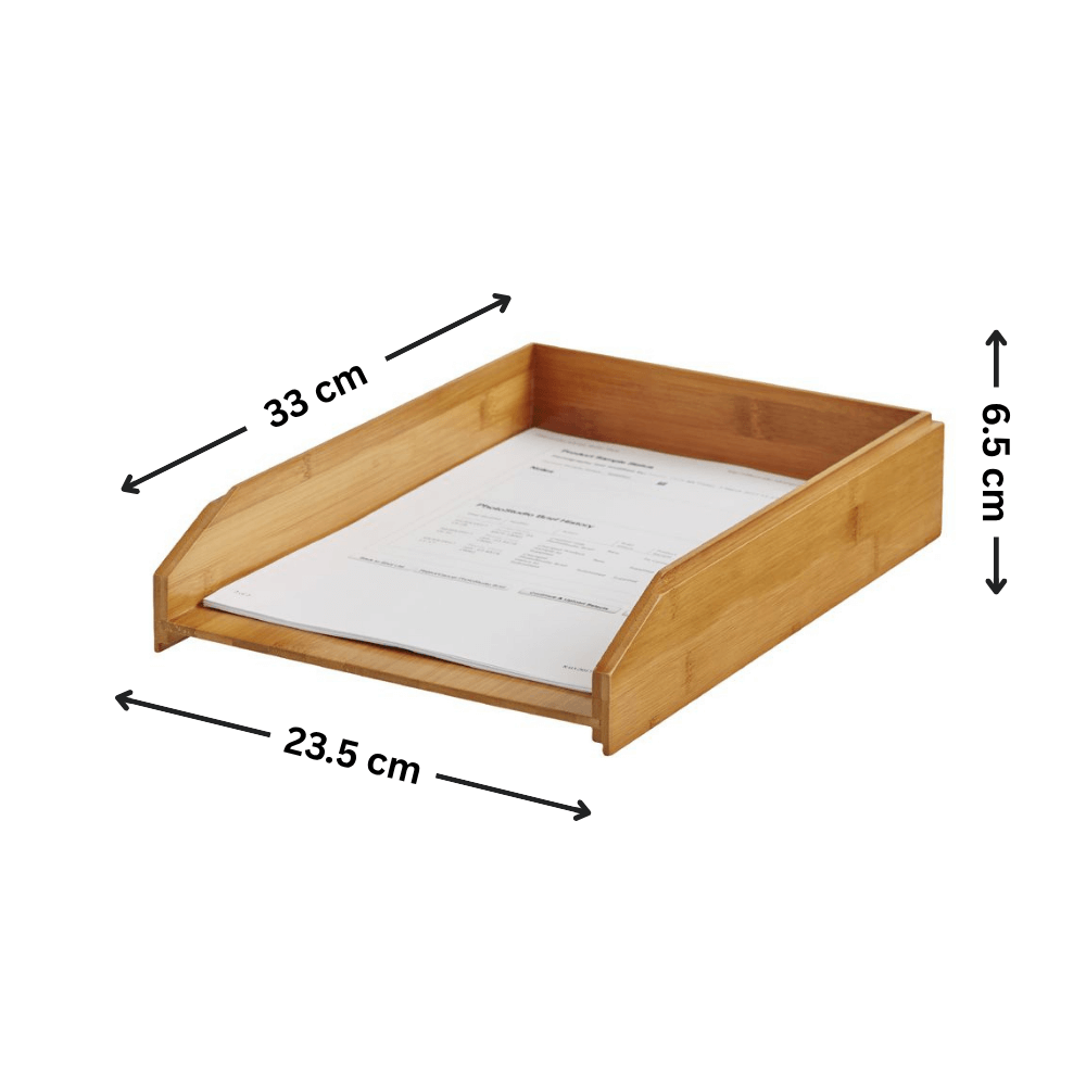Bamboo Desk Tray for Document Organisation