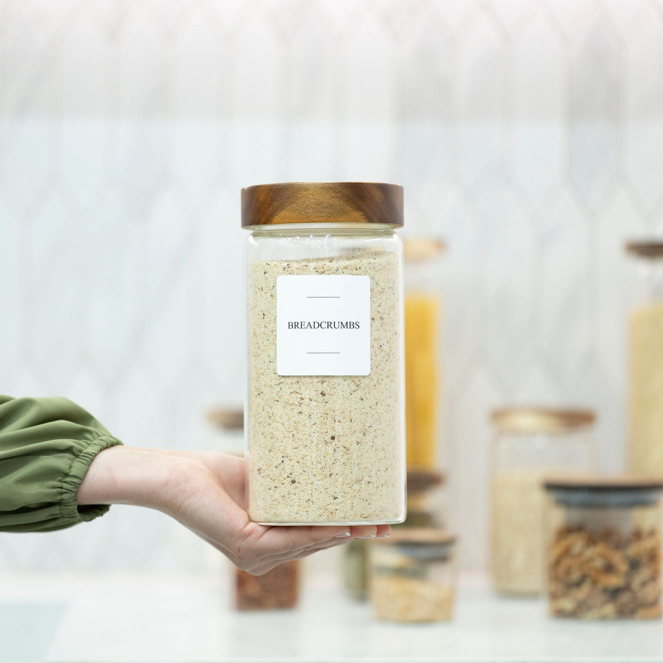 Acacia Screw-On Glass Jar -1200ml