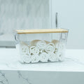Clear Storage Container with Bamboo Lid – 29cm