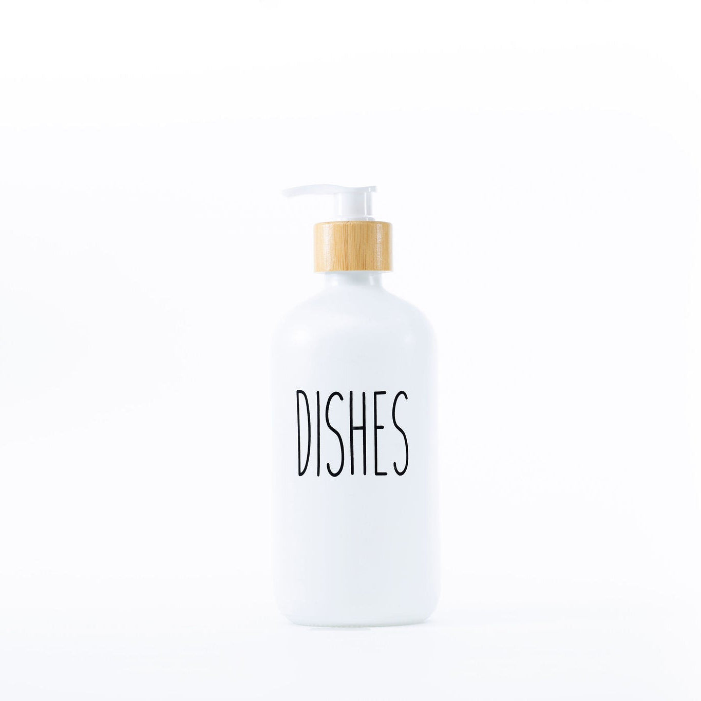 Glass Pump Bottles + Bamboo Tray – 500 ml Set